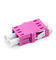 อะแดปเตอร์ไฟเบอร์ออปติก OM4 สี Rose Color สำหรับสายแพทช์ Duplex LC