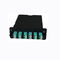 Single Mode FHD โมดูล MPO Cassette MPO-24 ถึง 12x LC Duplex, Type A, 24 Fibres OS2