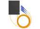Wide Wavelength Fiber Optic Splitter PLC 1x2 ชนิดกล่อง ABS พร้อมตัวเชื่อมต่อ SC / PC