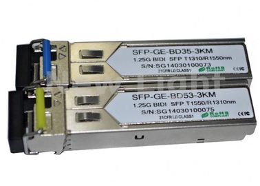 เครื่องรับส่งข้อมูล Gigabit Ethernet ประสิทธิภาพสูง 1.25G BiDi SFP Single Mode Transceiver