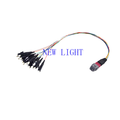 ซื้อ ชุดสายเคเบิลของศูนย์ข้อมูล MPO การสูญเสียการแทรกต่ำ OM3 PVC 3.0mm เส้นผ่านศูนย์กลาง online manufacture