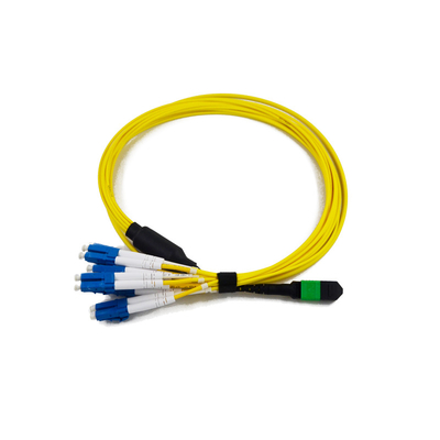 ซื้อ การสูญเสียการแทรกต่ำ Plenum MTP MPO สายแพทช์ไฟเบอร์ PVC 3.0mm MPO Cable online manufacture