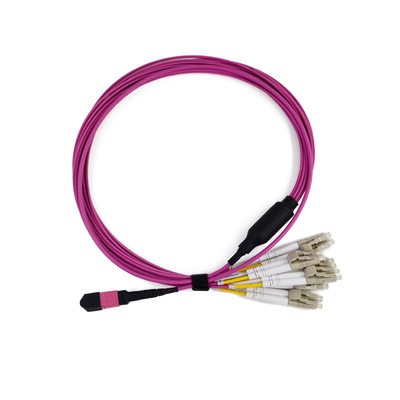 ซื้อ 8/12/16/24 ไฟเบอร์ MPO MTP Trunk Cable ก่อนสิ้นสุดสำหรับ LANS / WANS / FTTX online manufacture