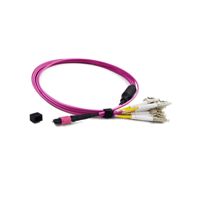 ซื้อ Multimode OM3 3.0mm MPO Trunk Cable ขั้ว A การสูญเสียการแทรกต่ำของชาย - ชาย online manufacture