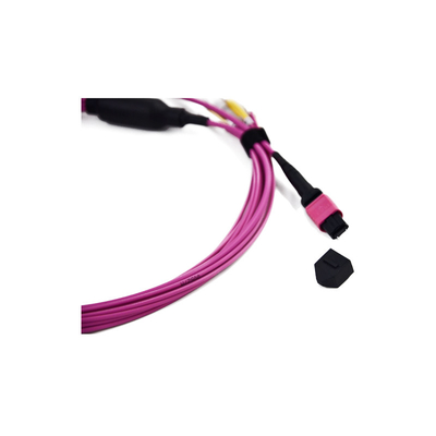 ซื้อ MM / SM 10 GB OM3 MPO ถึง LC สายไฟเบอร์ 0.9 มม. Fanout Patch Cables online manufacture