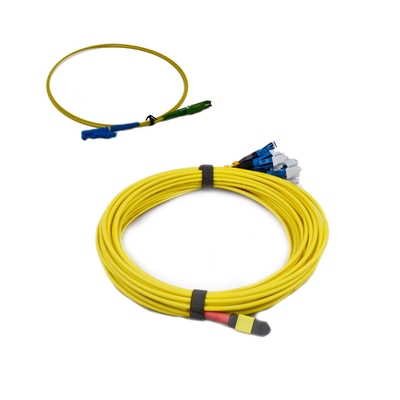 ซื้อ MM MPO ถึง LC Fiber Cable สายไฟเบอร์ Breakout เข้ากันได้กับ Huawei QSFP online manufacture