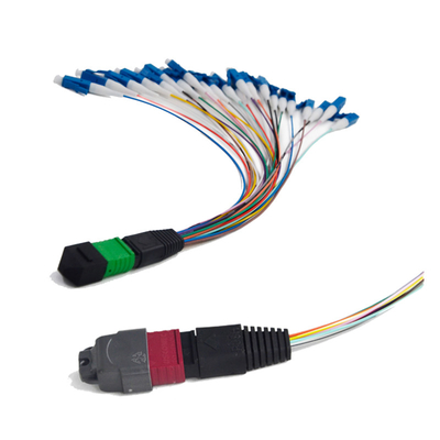 ซื้อ 3.0 มม. LSZH รอบ MPO MTP สายแพทช์มัลติเพล็กซ์ 10G OM3 OM4 online manufacture