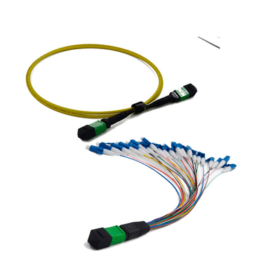 ซื้อ โหมดเดียว 12 สายไฟเบอร์ออปติก MPO MTP การสูญเสียการแทรกต่ำ 3.0 มม. Pigtail ที่ทนทาน online manufacture