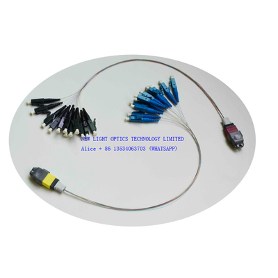 ซื้อ 8 แกนหญิง MTP ถึง LC ขั้วสายเคเบิล B ประเภทโหมด Plenum OM4 online manufacture