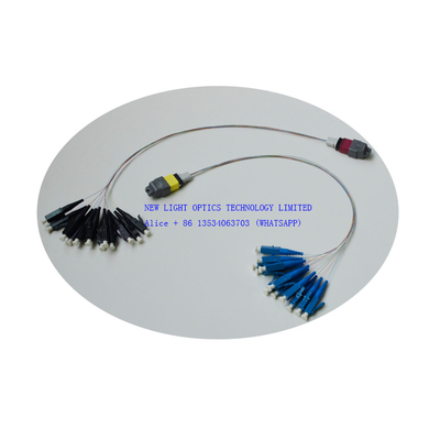 ซื้อ สายเคเบิลลำตัวไฟเบอร์ออปติกหลัก 12 แกน MPO OS2 OM3 ขั้วตัวเมีย B Plenum online manufacture