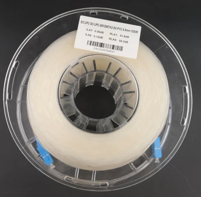 ซื้อ สายพับไฟเบอร์ออปติกส์ 15m 0.9mm Indoor Simplex Os2 SC LC Invisible online manufacture