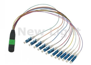 ซื้อ การสื่อสารข้อมูลเครือข่าย MPO / MTP TO LC Cable / 12 สายไฟเบอร์ออปติกหลัก online manufacture