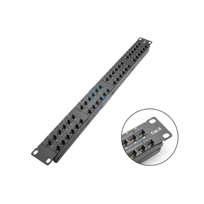 ซื้อ การจัดการสายไฟฟ้าแบบยืดหยุ่น 1U Network Patch Panel Rack การออกแบบโลหะติดตั้ง online manufacture