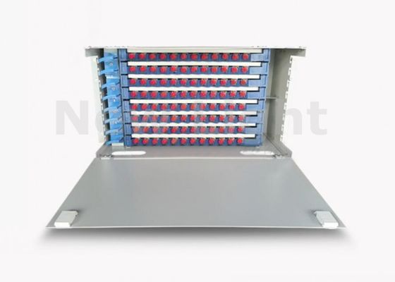 ซื้อ 19 นิ้ว 96 Port Fiber Optic Patch Panel Rack การติดตั้ง ODF กรอบการกระจายไฟเบอร์ออปติกสําหรับ FTTX FTTH online manufacture