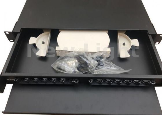 ซื้อ 19 นิ้ว ดึงชนิด 12 ท่าไฟเบอร์ออปติก การกระจายรางกรอบ Rack Mount Fiber Patch Panel online manufacture