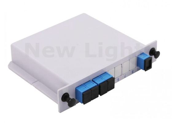 ซื้อ กล่องแบ่งไฟเบอร์ออปติกแบบแบบแนวคลื่นแบบเรียบ พร้อม 1x4 PLC Splitter และ SC UPC Connector online manufacture