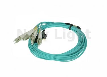 ซื้อ 10 เมตร OM4 12 แกน 3.0mm สาย MPO MTP สายเคเบิล LSZH MPO TO LC Cable online manufacture