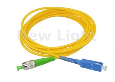 ซื้อ สายเคเบิลไฟเบอร์ออปติก FCC APC / SC UPC 3 เมตร, สายแพทช์ไฟเบอร์แบบเดี่ยวสำหรับเครือข่าย online manufacture