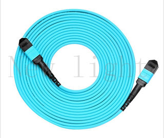 ซื้อ Blue Color MPO - สายเคเบิลไฟเบอร์ออปติคอลสายไฟเบอร์ออปติก PVC / LSZH Multi Mode online manufacture