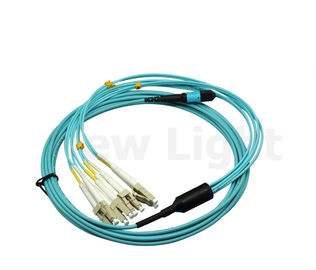 ซื้อ สายเคเบิลออปติคัล MPO MTP สายแพทช์สายไฟแบบเรียบ / เพล็กซ์สายแพทช์ 8 คอร์ / 12 คอร์ online manufacture