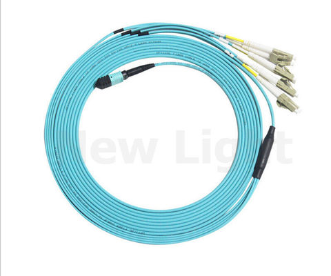 ซื้อ 12 Core OM3 MPO MTP Cable 3.0mm หญิงสู่ LC Fanout สายพับไฟเบอร์ออปติก online manufacture