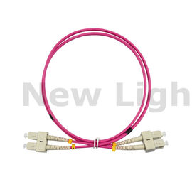 ซื้อ 3 เมตร SC - SC มัลติไฟเบอร์ออปติกเคเบิ้ลแพทช์สายไฟเพล็กซ์ด้วยคลิปสาย OM4 online manufacture