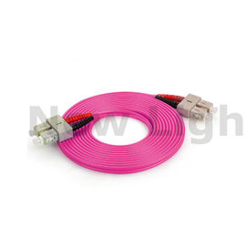 ซื้อ SC - SC สายไฟเบอร์ออฟติคอลสายแพทช์สองสีแดง / ดำบูต OM4 50/125 online manufacture
