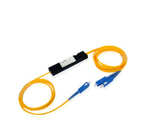ซื้อ Single Mode 1 X 2 เครื่องแยกไฟเบอร์ออปติก SC / UPC PLC แอ็พพลิเคชันระบบ CATV / FTTX online manufacture