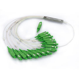 ซื้อ สแตนเลสมินิไฟเบอร์ออปติก Splitter โหมดเดี่ยว 1 X 16/32 SC APC Connectors online manufacture