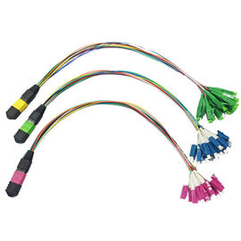 ซื้อ LC พัดลมออก MPO MTP สายเคเบิลแบบหลายสาย 12 ไฟเบอร์ออปติก Patch Cord online manufacture