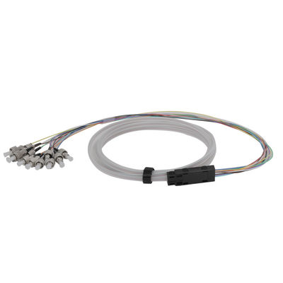 ซื้อ 0.9mm 12 Core Single Mode Fiber Optic Pigtail กับ ST Connector และ PVC Jacket online manufacture