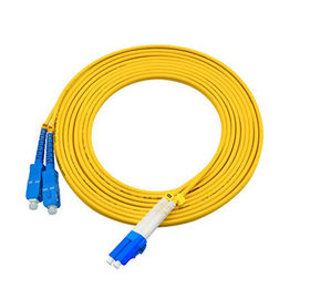 ซื้อ 3 เมตร LC ถึง SC จัมเปอร์ไฟเบอร์แบบเดี่ยว Yellow Jacket ติดตั้งง่าย online manufacture