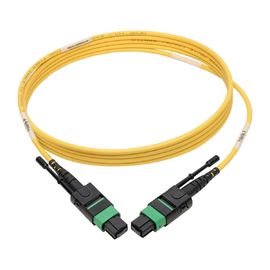 ซื้อ 12 ไฟเบอร์แบบดึงหญิง MPO MTP โหมดเดียว APC สายแพทช์ไฟเบอร์สำหรับ QSFP 40/100 Gb online manufacture