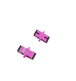 ซื้อ อแดปเตอร์ไฟเบอร์ออปติก OM4 สีชมพูกุหลาบ, SC Simplex Adapter สำหรับ FTTH / CATV Internet online manufacture