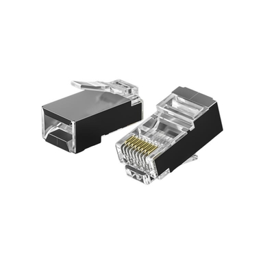 ซื้อ High-Performance CAT6 Modular Plugs - 50U Gold, Fluke Pass, Transparent & Tangle-Free online manufacture
