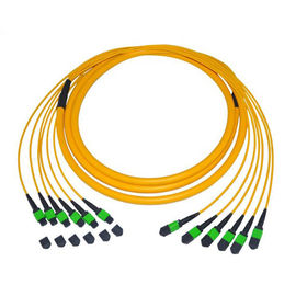 ซื้อ Single Mode 9/125 Fiber Cable Patch สายเคเบิ้ล 12 Fiber Trunk MTP / MPO Pvc online manufacture