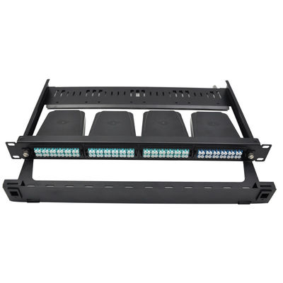 ซื้อ 1U Rack Mountable Fiber Optic Patch Panel กับ 96core LC และ SPCC Black Coating สําหรับศูนย์ข้อมูล online manufacture