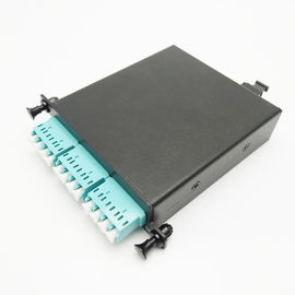 ซื้อ อลูมิเนียม MTP MPO เทปคาสเซ็ตโมดูลวัสดุ LSZH พร้อมอะแดปเตอร์ Aqua LC 4C หลายโหมด online manufacture