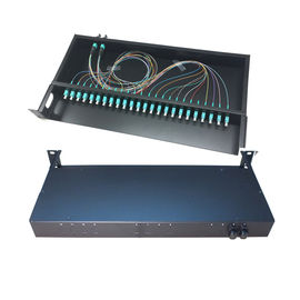 ซื้อ กล่องเลิกจ้างไฟเบอร์ออปติก MPO / MTP 1U 24 ไฟเบอร์น้ำหนักเบา 19 '' โครงสร้างมาตรฐาน online manufacture