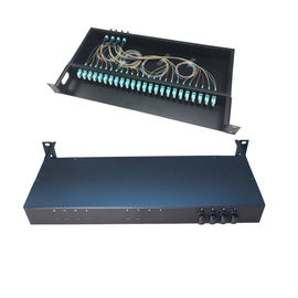 ซื้อ 1U 19 นิ้วจุดสิ้นสุดไฟเบอร์ออปติกแผง 48 Core MPO / MTP ชั้นวางติดตั้งสำหรับ FTTH online manufacture