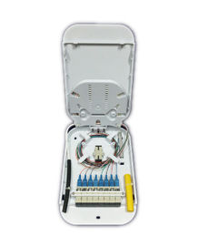 ซื้อ ขาว ABS วัสดุ FTTH กล่องเลิกจ้าง OTB-C08 สำหรับสายเคเบิลใยแก้วนำแสงและผมเปีย online manufacture