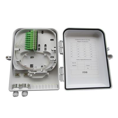 ซื้อ กล่องพักสาย FTTH วัสดุ ABS 16 คอร์ ติดผนังสำหรับระบบ FTTX online manufacture