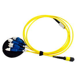 ซื้อ MTP เป็น Uniboot 4 X LC Duplex MPO MTP Cable Trunk Cable / G652D PVC Jumping Cable online manufacture