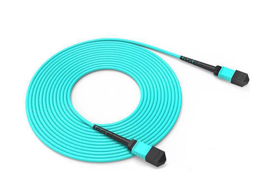 ซื้อ MPO MTP Cable OM3 OM4 Patch Cord พร้อมสายเชื่อมชายหรือหญิงและ 8 12 24 ตัวเลือกไฟเบอร์ online manufacture