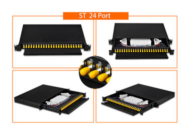 ซื้อ โหมดเดี่ยวไฟเบอร์ออปติกแพทช์แผง Rack Mount 19 นิ้ว 12 X LC / SC / FC / ST online manufacture