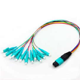 ซื้อ 12F การสูญเสียการแทรกต่ำ MPO MTP สายเคเบิล MTP หญิงถึง ST APC Single Mode Breakout Cable online manufacture