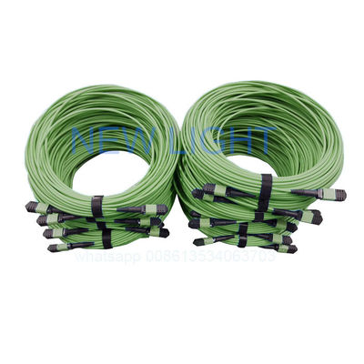 ซื้อ สายเคเบิล OM4 MPO MTP 12 Core พร้อมความยาวที่กำหนดเองและขั้วต่อ MPO Fiber online manufacture