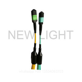 ซื้อ 12 และ 24 Core MPO ถึง 4 Duplex LC สายเคเบิลฝ่าวงล้อมชนิดไฟเบอร์หลายสี online manufacture