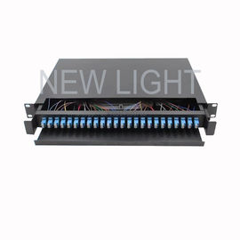 ซื้อ 1U 96 Fiber OM3 / OM4 มัลติสายเคเบิลใยแก้วนำแสงเลิกจ้างแผงแพทช์ติดผนัง online manufacture