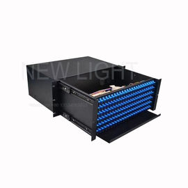 ซื้อ แผงแพทช์ไฟเบอร์ออปติกอุตสาหกรรมการฝ่าวงล้อม 3U 144 Fiber 9/125 Single Mode online manufacture